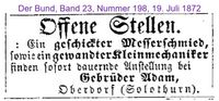 1872 Adam Gebr&uuml;der, Oberdorf