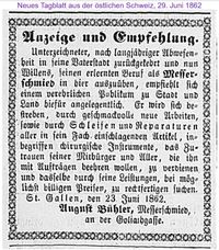 1862 B&uuml;hler August, St. Gallen