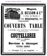 1910 Besson D. und Cie, Neuchatel