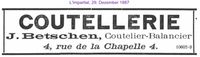 1887 Betschen J., La Chaux de Fonds IIII