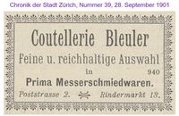 1901 Bleuler, Z&uuml;rich I