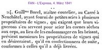 1841 Borel Guillaume, Carre Neuchatel