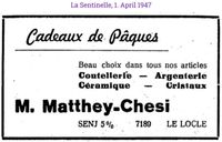 1947 Chesi Mathey M., La Chaux de Fonds I