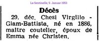 1953 Chesi Virgilio, La Chaux de Fonds I