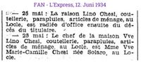 1934 Chesi Lino Wittwe, Le Locle I