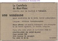 1970 Coutellerie du Mont Blanc, Genf Geneve