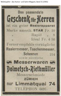 1905 Dolmetsch Riethm&uuml;ller, Z&uuml;rich II
