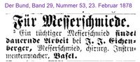 1878 Eichenberger J. J., Basel