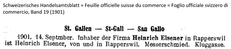 1901 Elsener Rapperswil