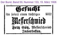 1908 G&ouml;tz Fritz, Interlaken I