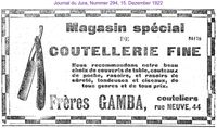 1922 Gamba Freres, Biel