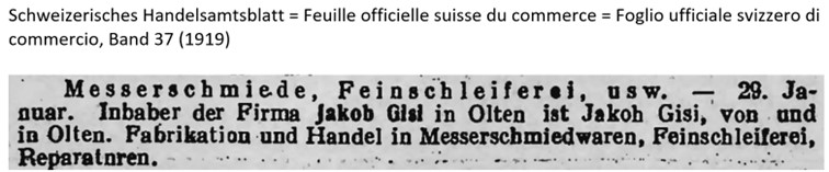 1919 Gisi, Olten