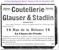 1905 Glauser Alcide, Stadlin Edouard, La Chaux de Fonds II