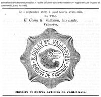 1889 Golay und Valotton, Vallorbes
