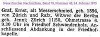 1975 Graf Ernst, Z&uuml;rich I