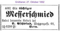 1892 Gschwind E., Bern II