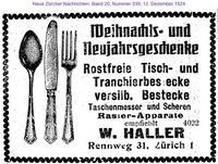 1924 Haller W., Z&uuml;rich II