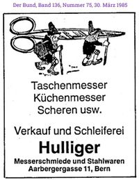 1985 Hulliger, Bern