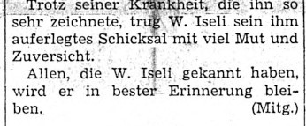 1969 Iseli Walter Wilhelm, Biel IIII
