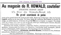 1876 Howald R., Jacot, Neuchatel