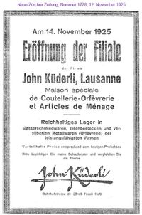 1925 K&uuml;derli John, Lausanne I
