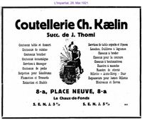 1921 Kaelin Ch., Thomi J., La Chaux de Fonds III