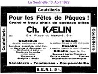 1922 Kaelin Ch., La Chaux de Fonds I