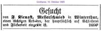 1885 Kienast F., Winterthur
