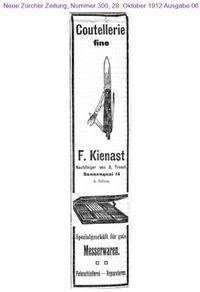 1912 Kienast F., Z&uuml;rich II