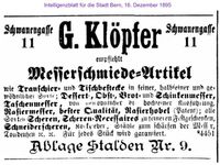 1895 Kl&ouml;pfer G., Bern