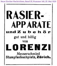 1929 Lorenzi, Z&uuml;rich II