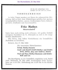 1964 Mathys Fritz, Murten I