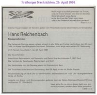 1999 Reichenbach Hans, Flamatt I