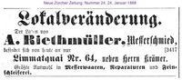 1888 Riethm&uuml;ller A., Z&uuml;rich