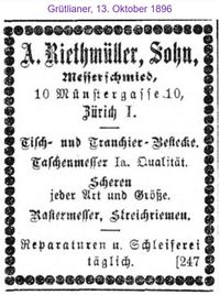 1896 Riethm&uuml;ller A. Sohn, Z&uuml;rich II