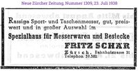1938 Sch&auml;r Fritz, Z&uuml;rich I