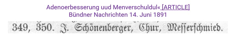 1891 Sch&ouml;nenberger J., Chur I