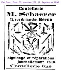 1899 Schaerer M., Bern IIIIIIIII