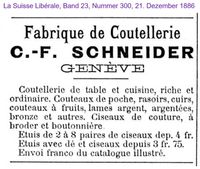 1886 Schneider C. F., Genf