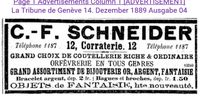 1889 Schneider C. F., Genf