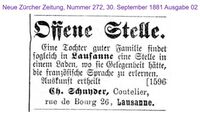 1881 Schnyder Ch., Lausanne