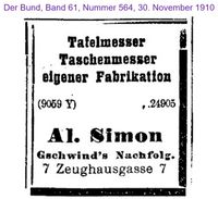 1910 Simon Alfred, Bern III