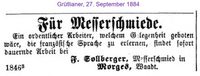 1884 Sollberger F., Morges