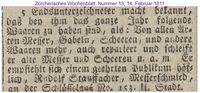 1811 Stauffacher Rudolf, Z&uuml;rich