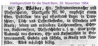 1864 W&auml;ber Fr., Bern I
