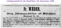 1866 W&auml;ber Fr., Bern
