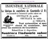 1894 Boechat Cie Coutellerie Suisse, Courtetelle IIIIIII