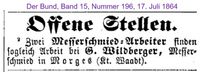 1864 Wildberger G., Morges